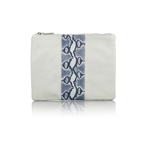 Pixie Clutch in White Leather