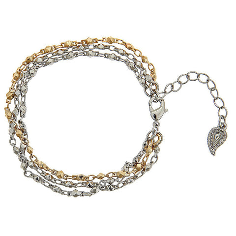 Akira Multi-Strand Bracelet in Silver & Gold