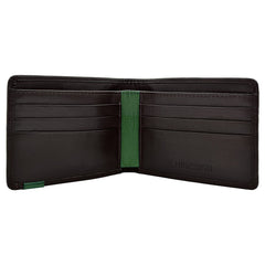 Dylan Slim Thin Simple Leather Bifold Wallet in Black