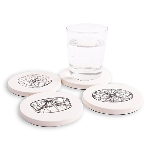 Geometric Graphic Absorbent Ceramic Coasters