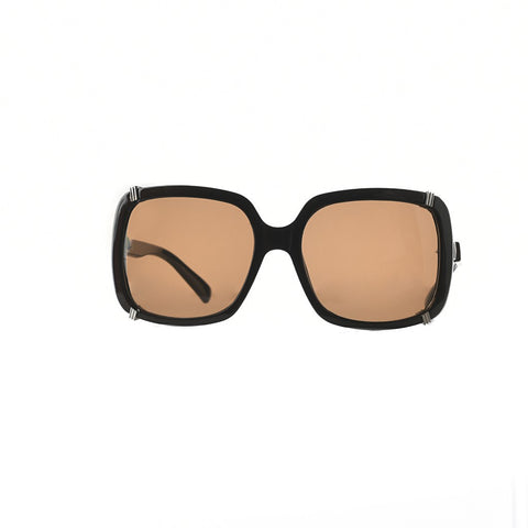 Oversize Square Sunglasses with Metal Accents