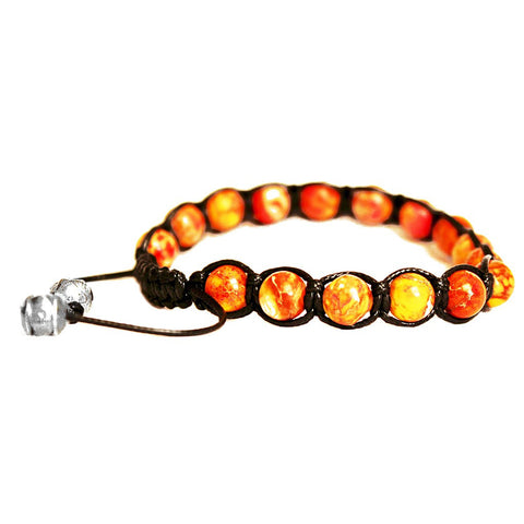 Orange Stone Beads Bracelet