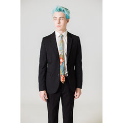 Sky Blue Floral Necktie