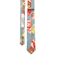 Sky Blue Floral Necktie