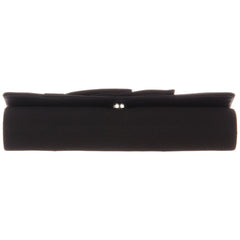 Gemma Satin Bow Clutch in Black