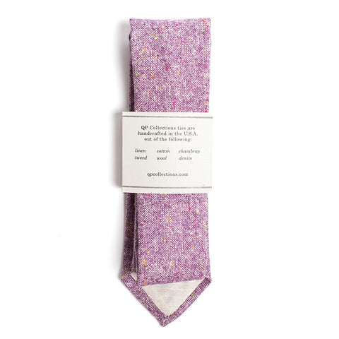 Wool Tweed Necktie in Purple