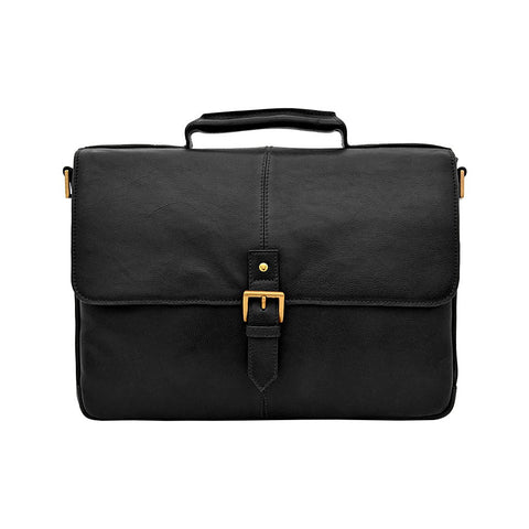 Charles Leather 15" Laptop Compatible Briefcase
