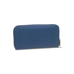The Robin Blue Leather Zip Wallet