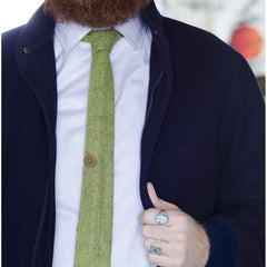 Wool Felt Necktie in Green