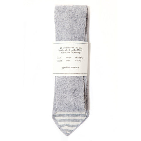 Wool Felt Necktie in Gray
