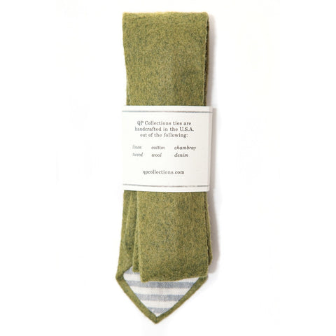 Wool Felt Necktie in Green