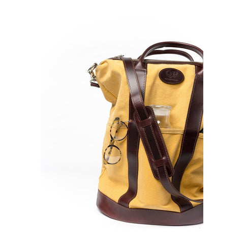 Large Helmet Bag in Yellow and Brown