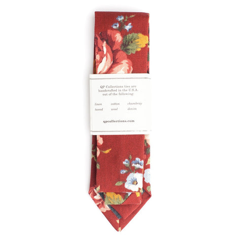 Floral Rouge Necktie