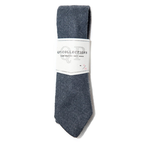 Wool Felt Necktie in Charcoal