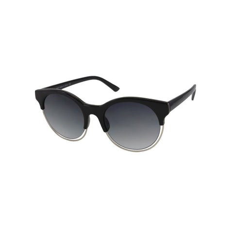 Floating Metal Rim Sunglasses in Black
