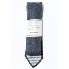 Wool Felt Necktie in Charcoal