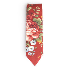 Floral Rouge Necktie