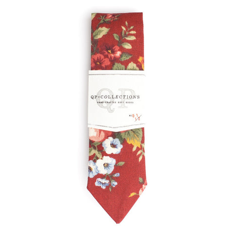 Floral Rouge Necktie